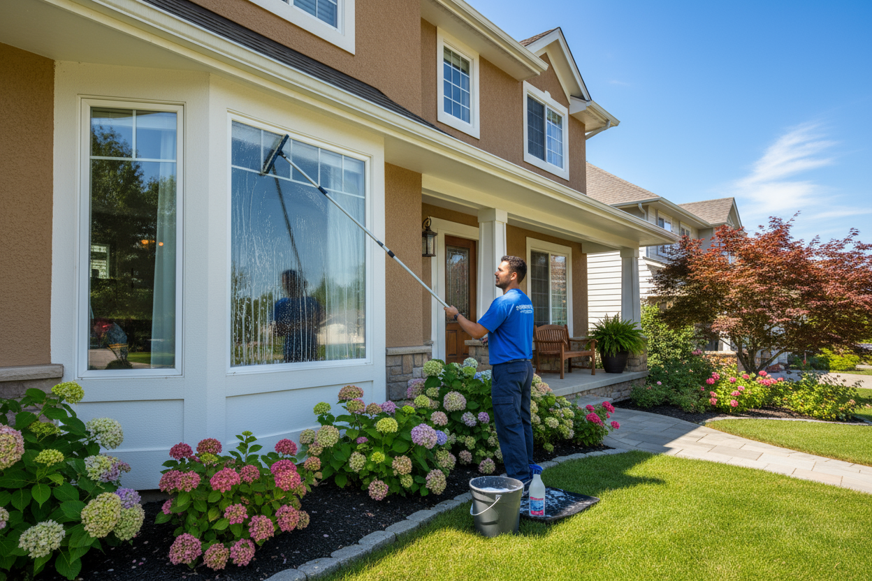 ground house window cleaning